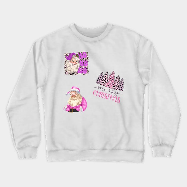 Vintage Santa Claus Stickers Pack Crewneck Sweatshirt by Yourfavshop600